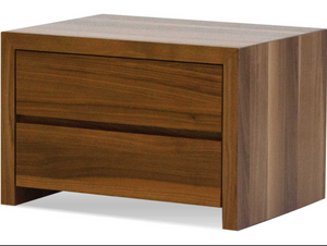 Mobital Blanche 2 drawer nightstands in Walnut Veneer - CLEARANCE ITEM