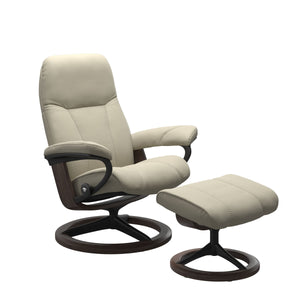 Stressless® Consul (S) Signature chair with footstool