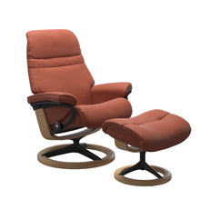 Load image into Gallery viewer, Stressless® Sunrise (M) Signature chair with footstool
