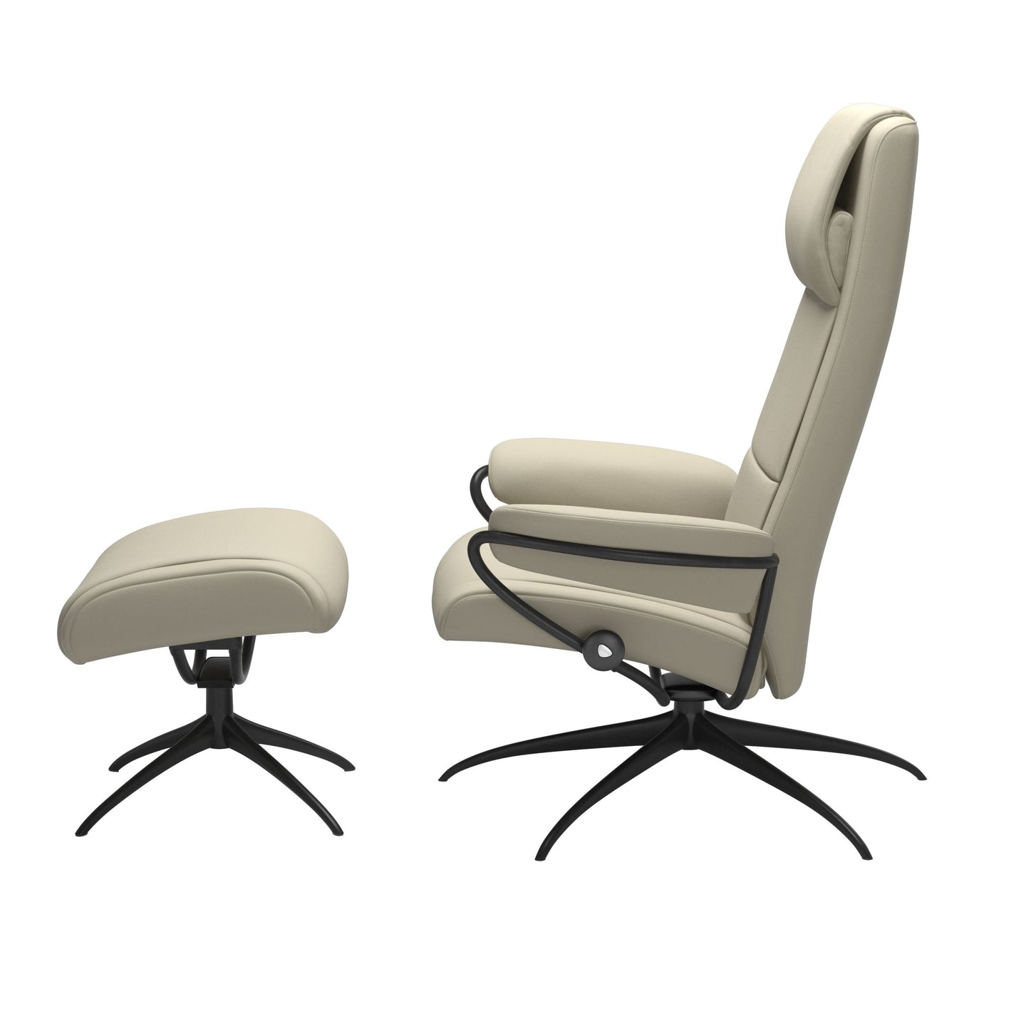 Stressless® Paris chair High back standard Base, with footstool