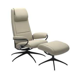 Stressless® Paris chair High back standard Base, with footstool