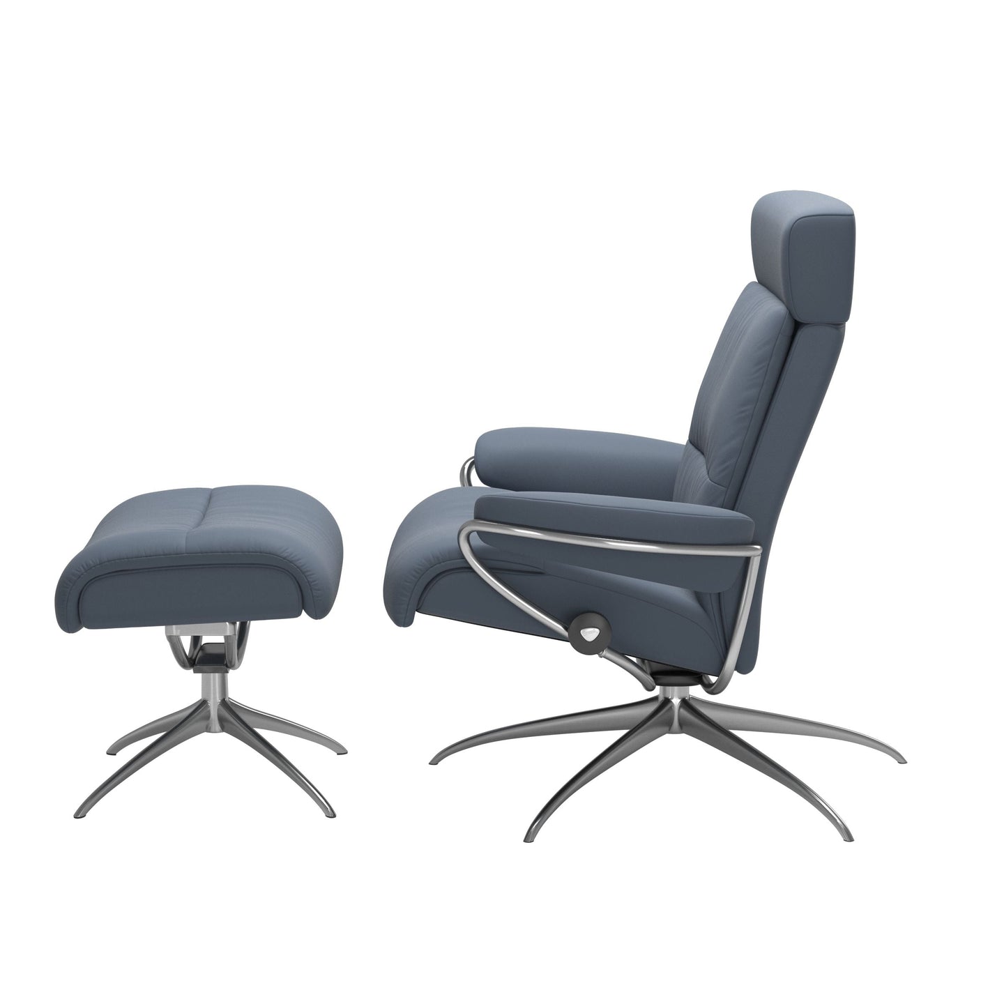 Stressless® Tokyo chair with adjustable headrest, with footstool
